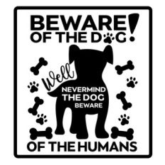 beware of the dog entry sign
