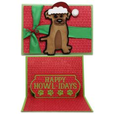 happy howl-idays pop-up card