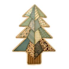 evergreen tree shaped stand up card