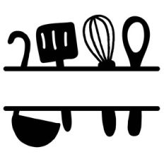 kitchen split monogram frame