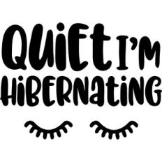 quiet i'm hibernating
