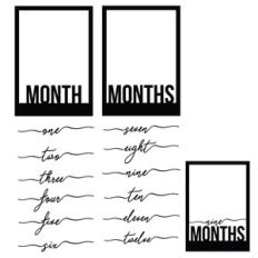 baby month frames set