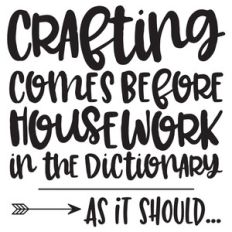 crafting comes before housework in the dictionary