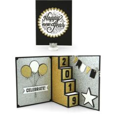 4-step card happy new year