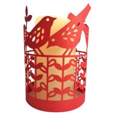 birds on a fence lantern