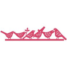 birds on a fence repeatable border
