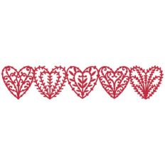 filigree hearts repeating border