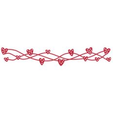 woven hearts repeating border