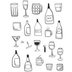 celebration drinks stickers
