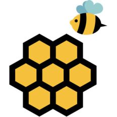 bee and bee hive