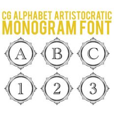 cg alphabet monogram aristocratic