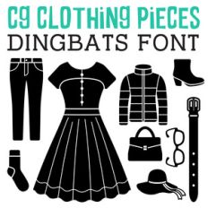cg clothing pieces dingbats