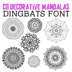 cg decorative mandala dingbats