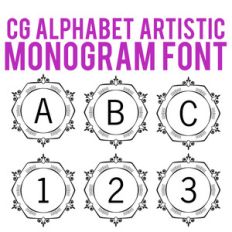 cg alphabet monogram artistic