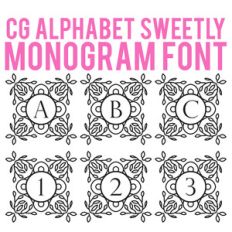 cg alphabet monogram sweetly