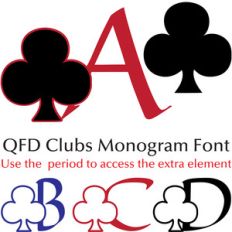 qfd clubs monogram font
