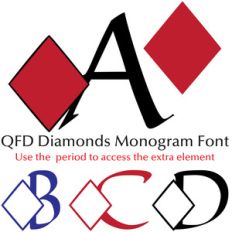 qfd diamonds monogram font