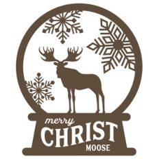 snow globe - merry christ-moose