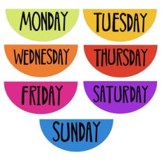 days of the week