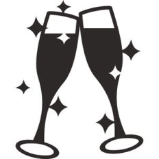 champagne glasses toast