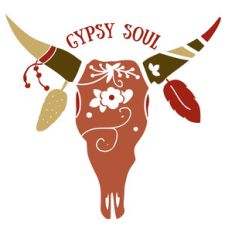 gypsy soul bull skull floral design