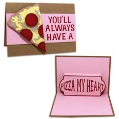 pizza my heart pop-up card