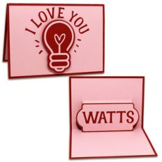 love you watts pop-up card