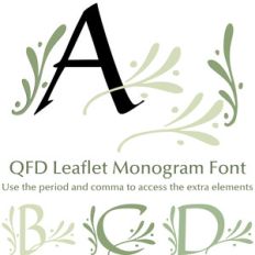 qfd leaflet monogram font