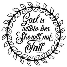 god is within her she will not fall