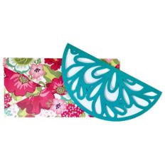 half circle flower card and envelope