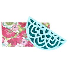half circle flower card and envelope