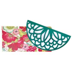half circle flower card and envelope