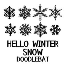 hello winter snow doodlebat