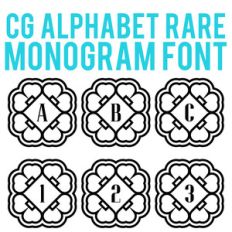 cg alphabet monogram rare
