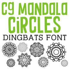 cg mandala circles dingbats
