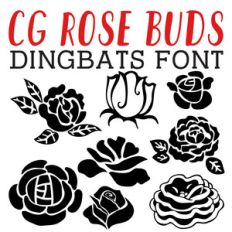 cg rose buds dingbats