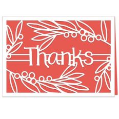thanks leaves and berries card