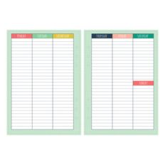 a5 and letter size weekly planner - horizontal lined