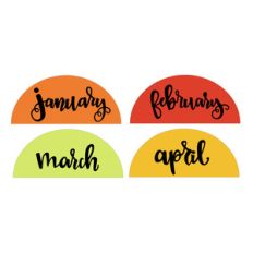 calendar months tabs
