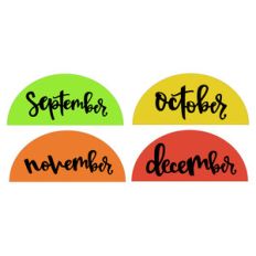 calendar months tabs