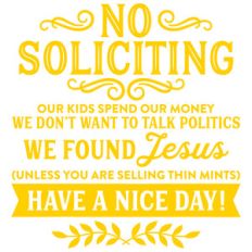 no soliciting