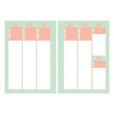 a5 and letter size weekly planner - horizontal list