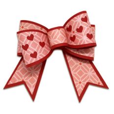 double heart bow