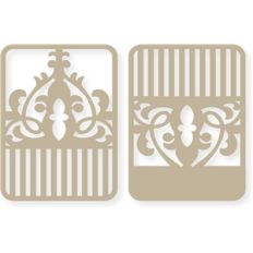 striped flourish cards