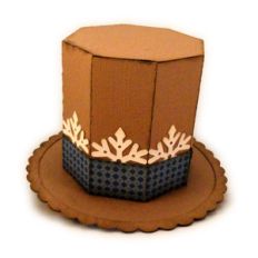 top hat 3d snowflake mini