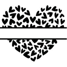 heart of hearts split monogram frame