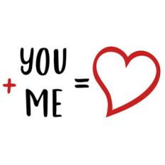 you + me = love