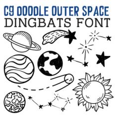 cg doodle outer space dingbats