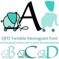 qfd twinkle monogram font