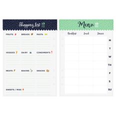 a5 and letter size shopping list and menu planner page